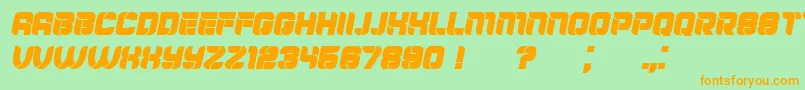 Mayor Italic Font – Orange Fonts on Green Background