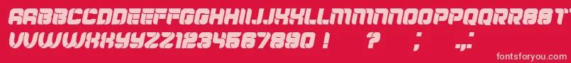 Fonte Mayor Italic – fontes rosa em um fundo vermelho