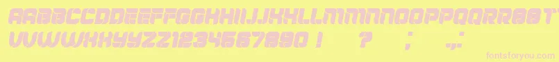 Mayor Italic Font – Pink Fonts on Yellow Background