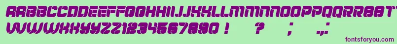 Mayor Italic Font – Purple Fonts on Green Background