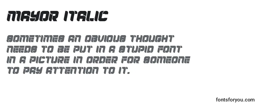 Mayor Italic-fontti