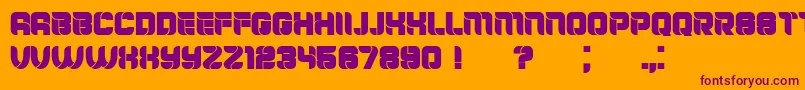 Mayor Font – Purple Fonts on Orange Background