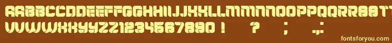 Mayor Font – Yellow Fonts on Brown Background