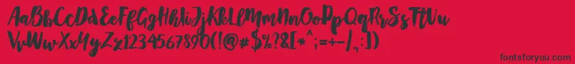 Mayton Font – Black Fonts on Red Background