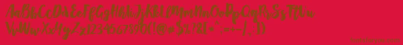 Police Mayton – polices brunes sur fond rouge
