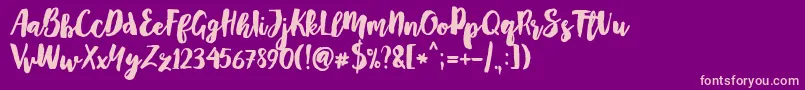 Mayton Font – Pink Fonts on Purple Background