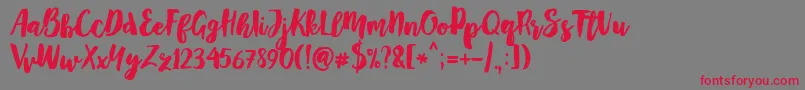 Mayton Font – Red Fonts on Gray Background