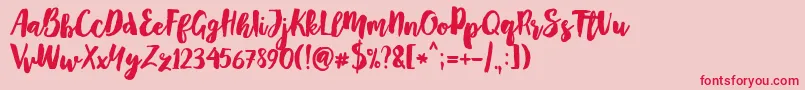 Mayton Font – Red Fonts on Pink Background