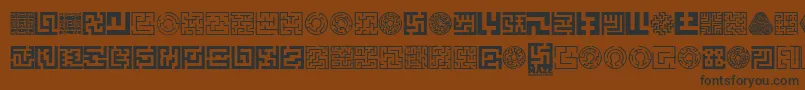 Maze Font – Black Fonts on Brown Background