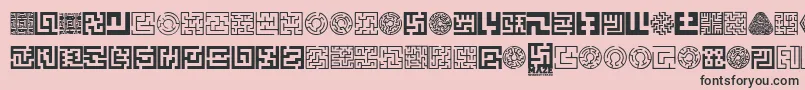 Maze Font – Black Fonts on Pink Background