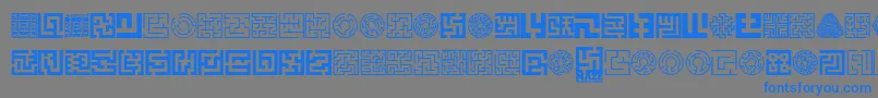 Maze Font – Blue Fonts on Gray Background