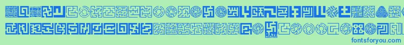 Шрифт Maze – синие шрифты на зелёном фоне