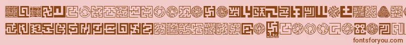 Maze Font – Brown Fonts on Pink Background