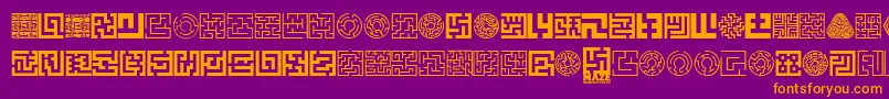 Maze Font – Orange Fonts on Purple Background