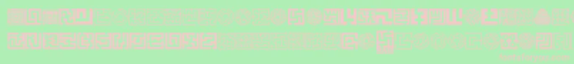 Maze Font – Pink Fonts on Green Background