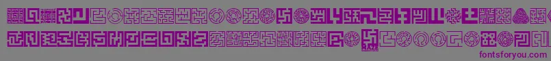 Maze Font – Purple Fonts on Gray Background