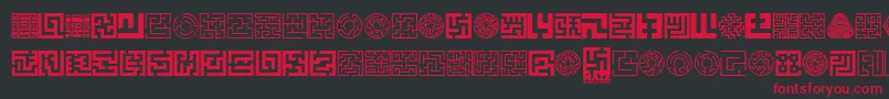 Maze Font – Red Fonts on Black Background