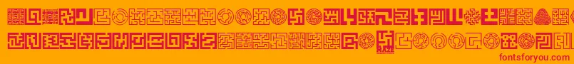 Шрифт Maze – красные шрифты на оранжевом фоне