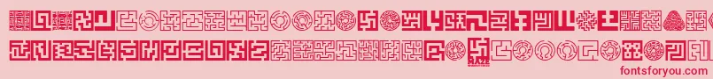 Czcionka Maze – czerwone czcionki na różowym tle