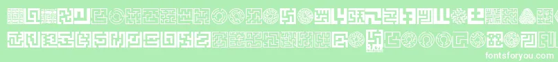 フォントMaze – 緑の背景に白い文字