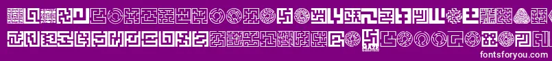 Maze Font – White Fonts on Purple Background