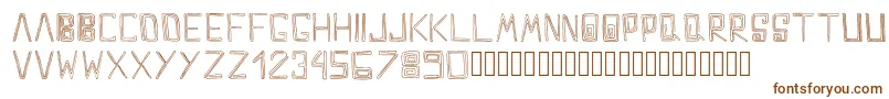 MazeDoodle Regular Font – Brown Fonts on White Background