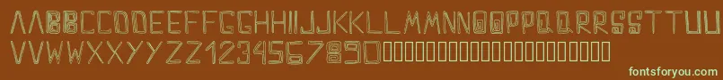 MazeDoodle Regular Font – Green Fonts on Brown Background