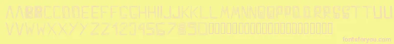 フォントMazeDoodle Regular – ピンクのフォント、黄色の背景