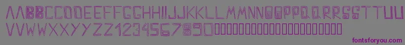 Шрифт MazeDoodle Regular – фиолетовые шрифты на сером фоне