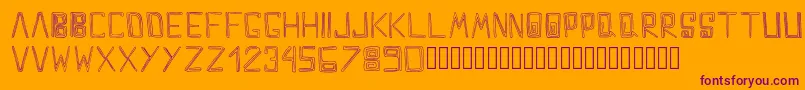 Шрифт MazeDoodle Regular – фиолетовые шрифты на оранжевом фоне