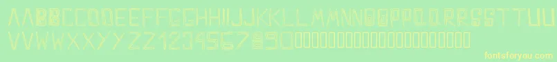 MazeDoodle Regular Font – Yellow Fonts on Green Background