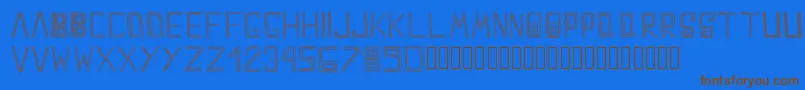 MazeDoodle Regular Font – Brown Fonts on Blue Background