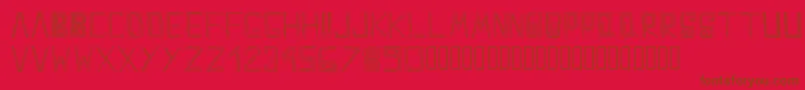 MazeDoodle Regular Font – Brown Fonts on Red Background