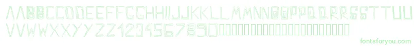 MazeDoodle Regular Font – Green Fonts on White Background