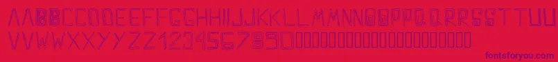 MazeDoodle Regular Font – Purple Fonts on Red Background