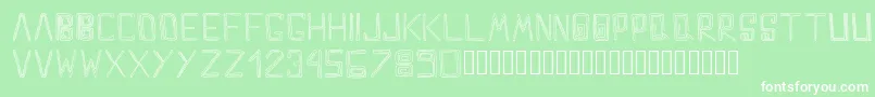 MazeDoodle Regular Font – White Fonts on Green Background