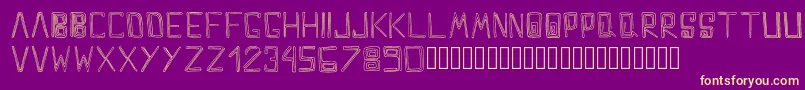 MazeDoodle Regular Font – Yellow Fonts on Purple Background