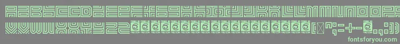 フォントMazeLine Free – 灰色の背景に緑のフォント