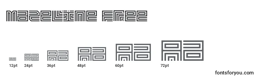 MazeLine Free Font Sizes