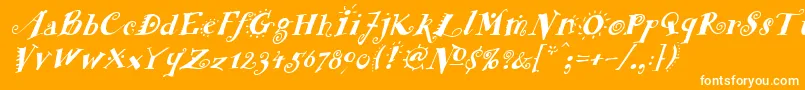 FunstuffxitalicBold Font – White Fonts on Orange Background