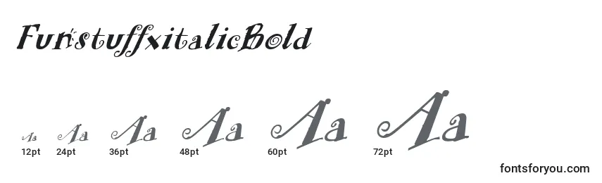 FunstuffxitalicBold Font Sizes