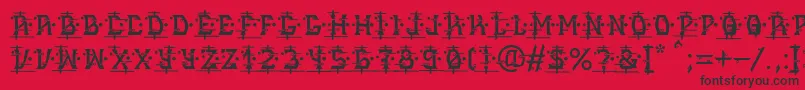 fuente MB Alien Report 72 – Fuentes Negras Sobre Fondo Rojo