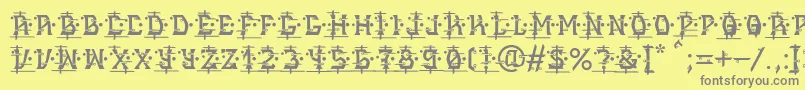 MB Alien Report 72フォントについての詳細 フォントMB Alien Report 72 – 黄色の背景に灰色の文字