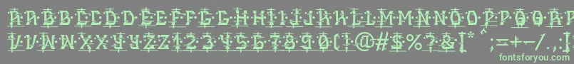 MB Alien Report 72フォントについての詳細 フォントMB Alien Report 72 – 灰色の背景に緑のフォント