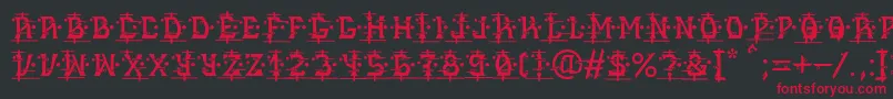 MB Alien Report 72 Font – Red Fonts on Black Background