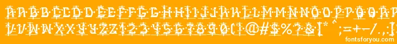 MB Alien Report 72 Font – White Fonts on Orange Background