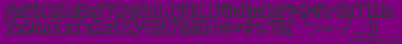 Шрифт MB Back for Death Font – чёрные шрифты на фиолетовом фоне