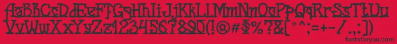 MB Back for Death Font Font – Black Fonts on Red Background