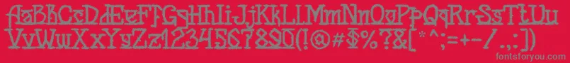 フォントMB Back for Death Font – 赤い背景に灰色の文字