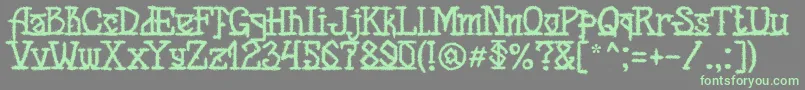 Fonte MB Back for Death Font – fontes verdes em um fundo cinza